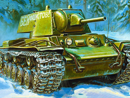 Модель сборная "Советский тяжёлый танк КВ-1"