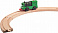 Деревянная железная дорога с паровозиком