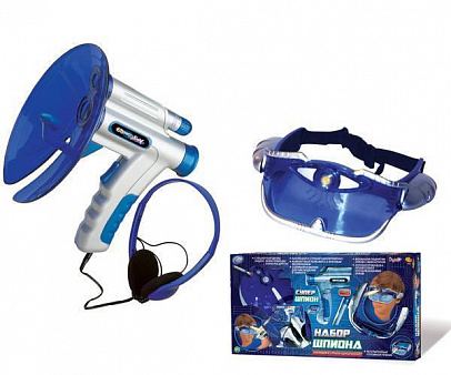Набор шпиона 3 в 1: очки ночного видения, защитные противошоковые линзы и акустическое ухо